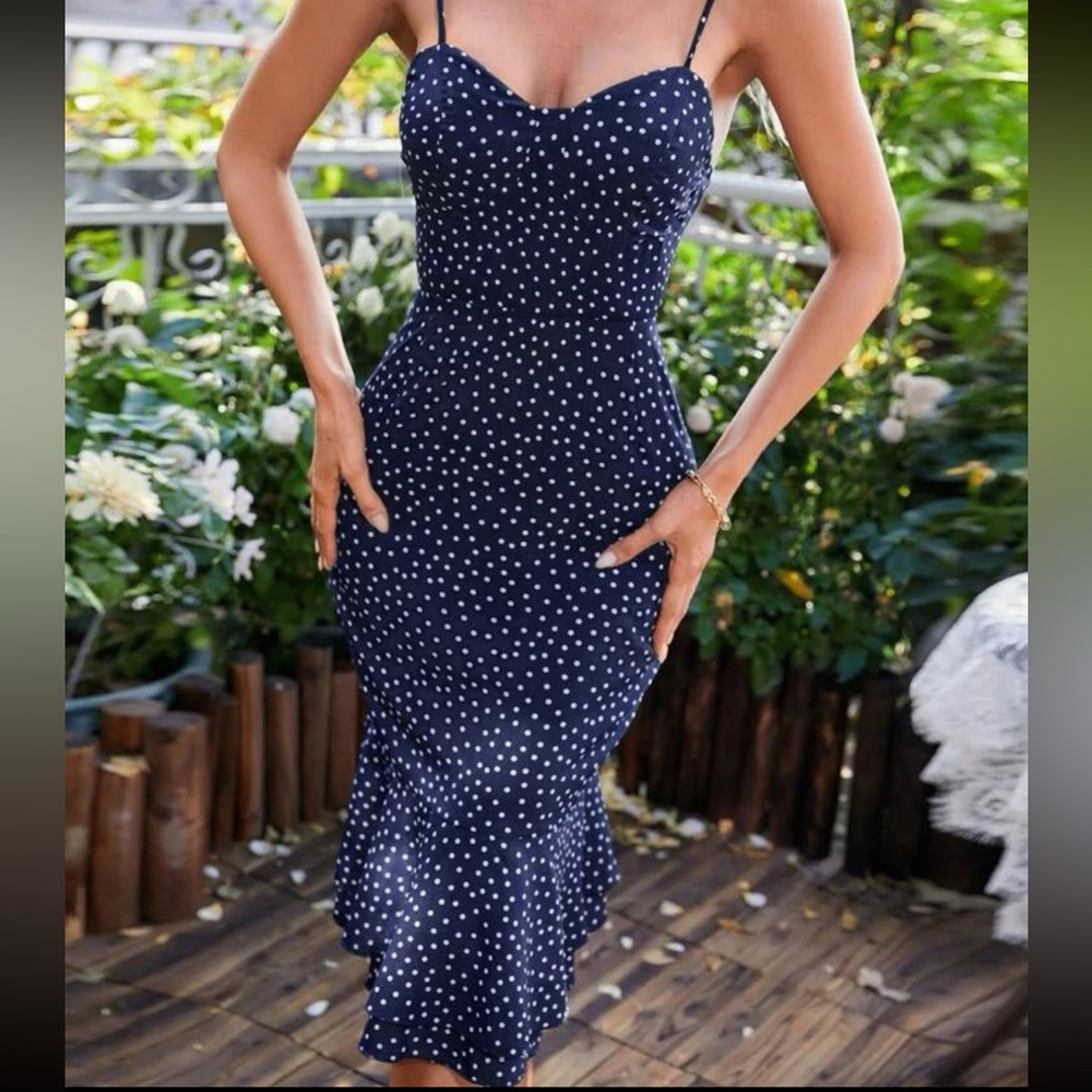 Polka Dot Mermaid Style Dress